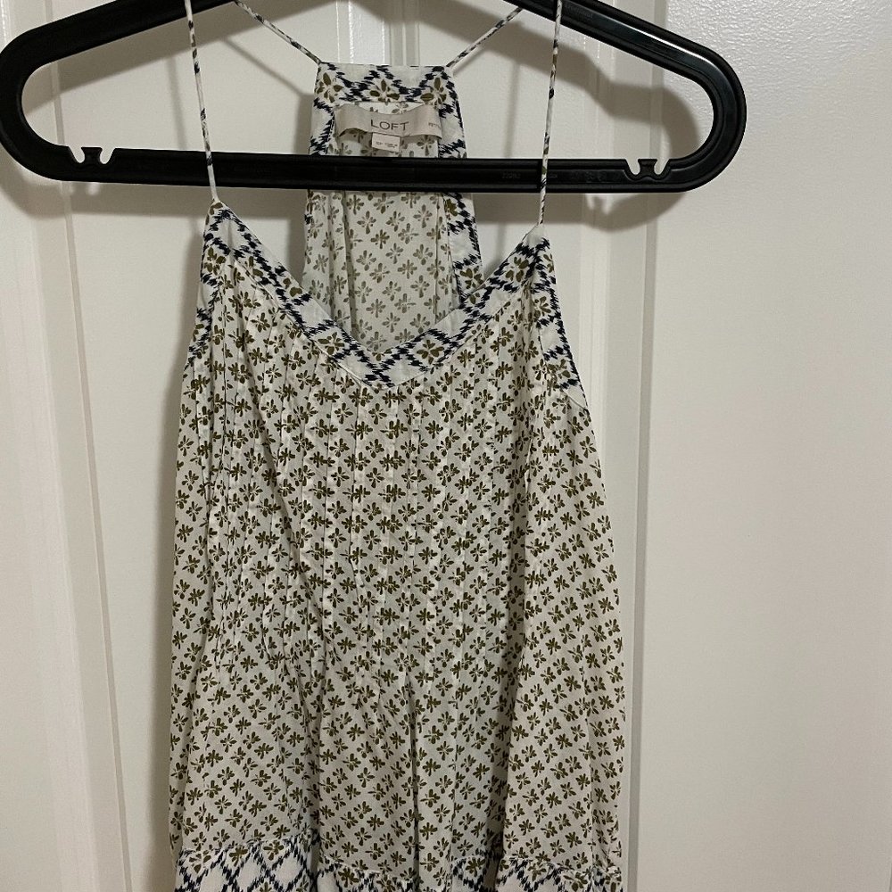 Loft tribal strap tops (Green/blue/white)